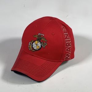 Marines Corps Embroidered Hat Cap w Adjustable Strap Red CSI